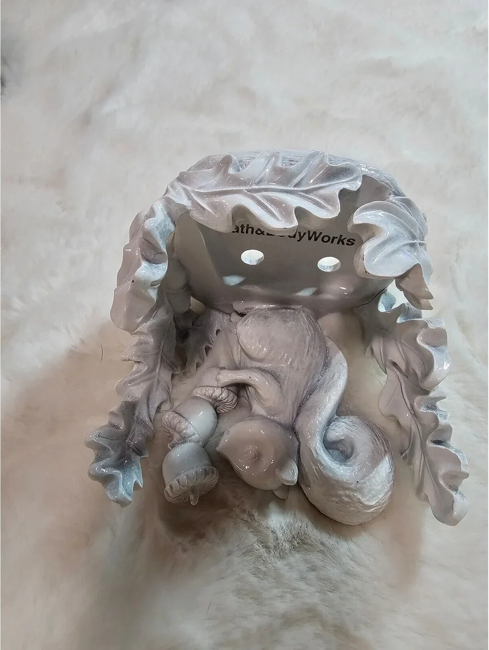 Squirrel with Nuts Candle and Soap holder Set